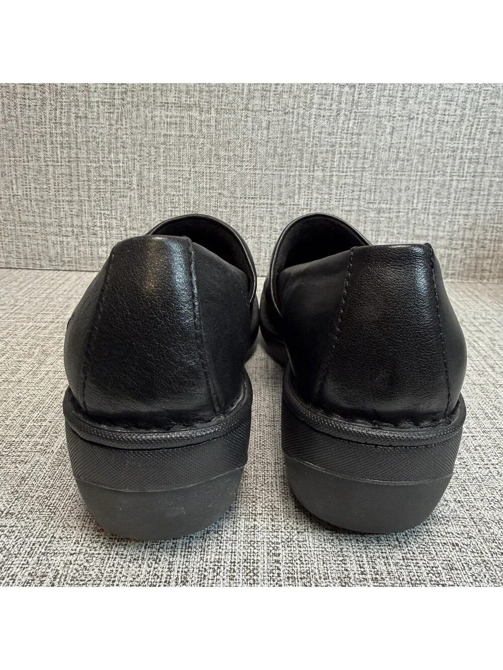 Born Shoes Womens Size 6.5 M Black Leather Toby Duo Clogs Slip On